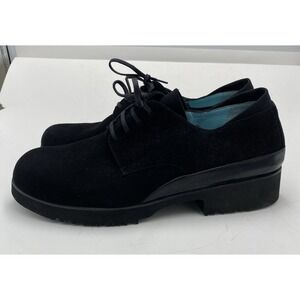 Thierry Rabotin Women's Lace Up Zeke Oxford Sneakers Suede Black Sz 41.5 US 10.5